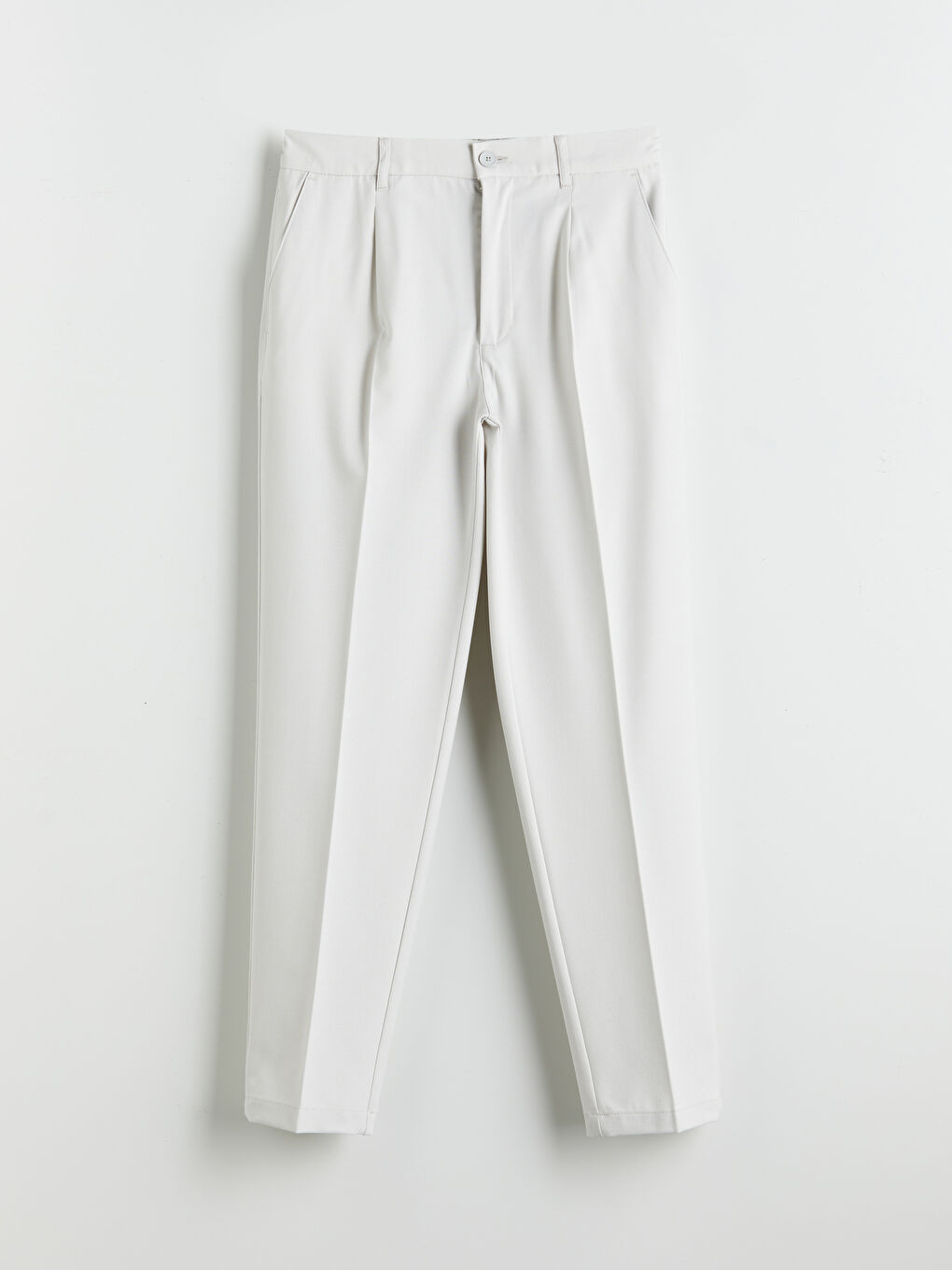 Bej Standart Kalıp Erkek Pantolon-4