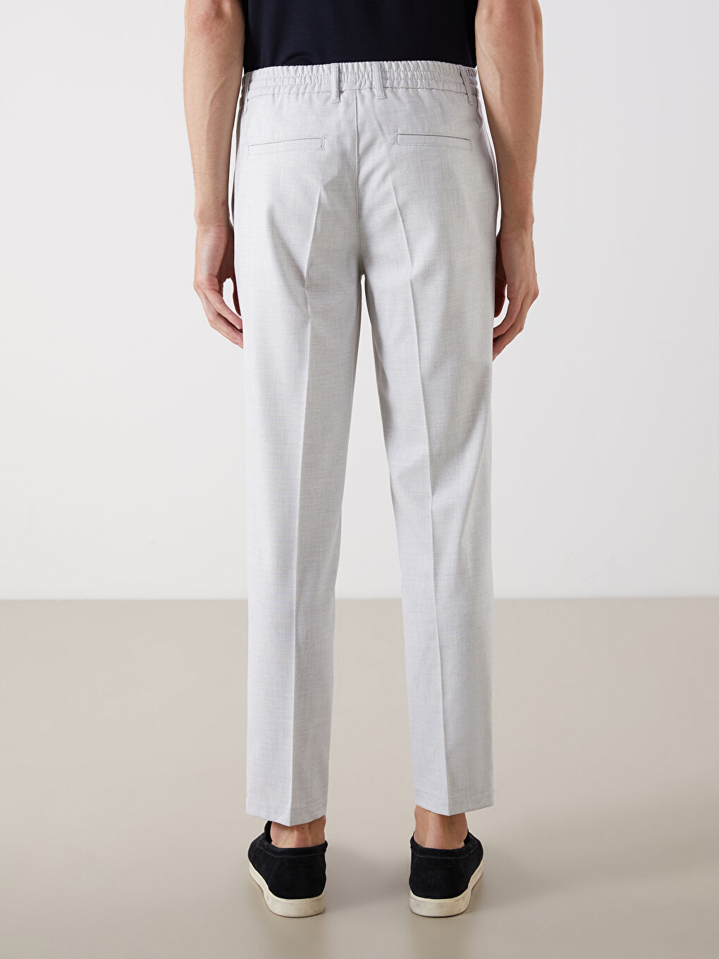 Gri Standart Kalıp Erkek Pantolon-3