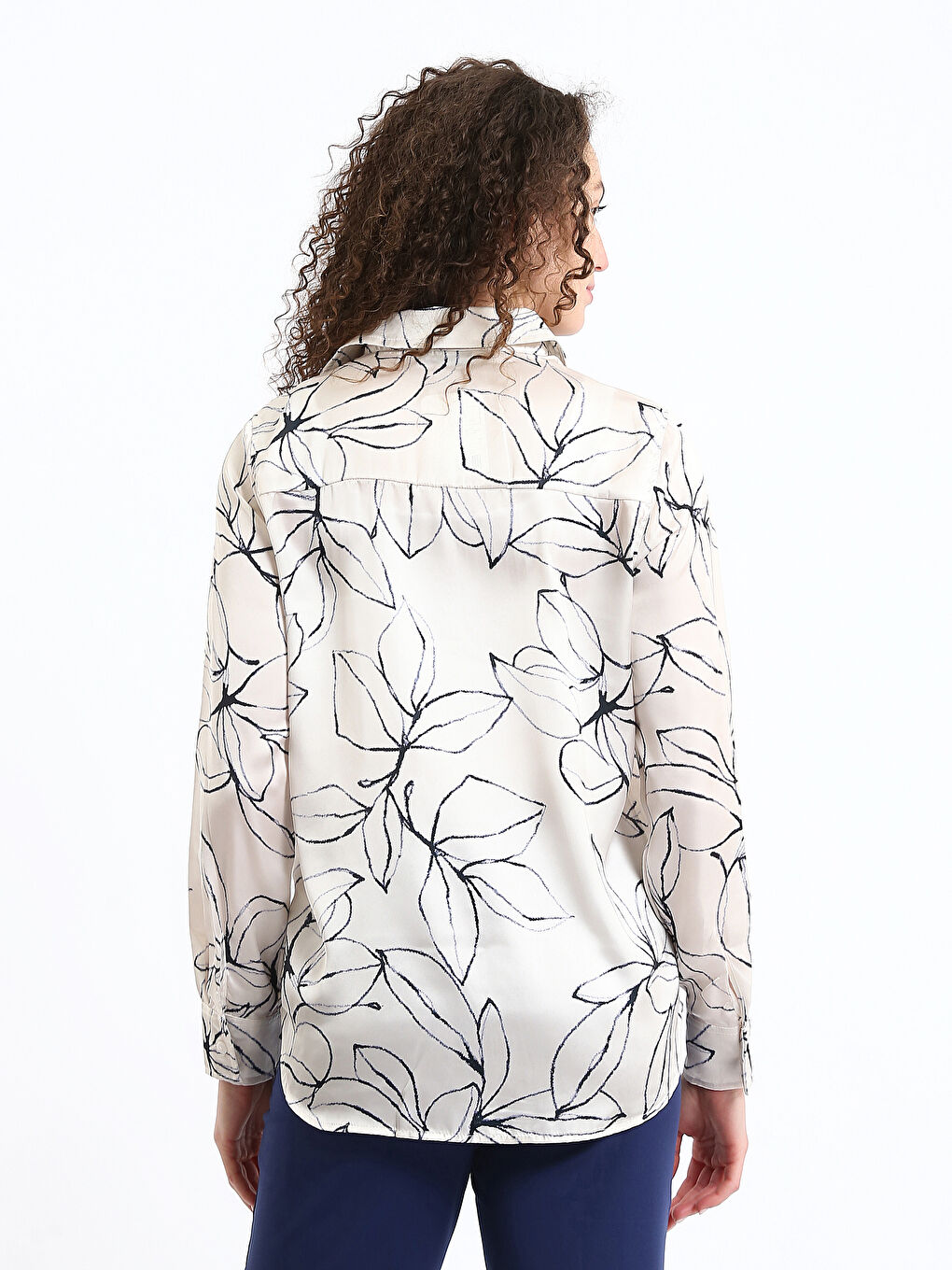 Patterned Long Sleeve Women's Shirt-4