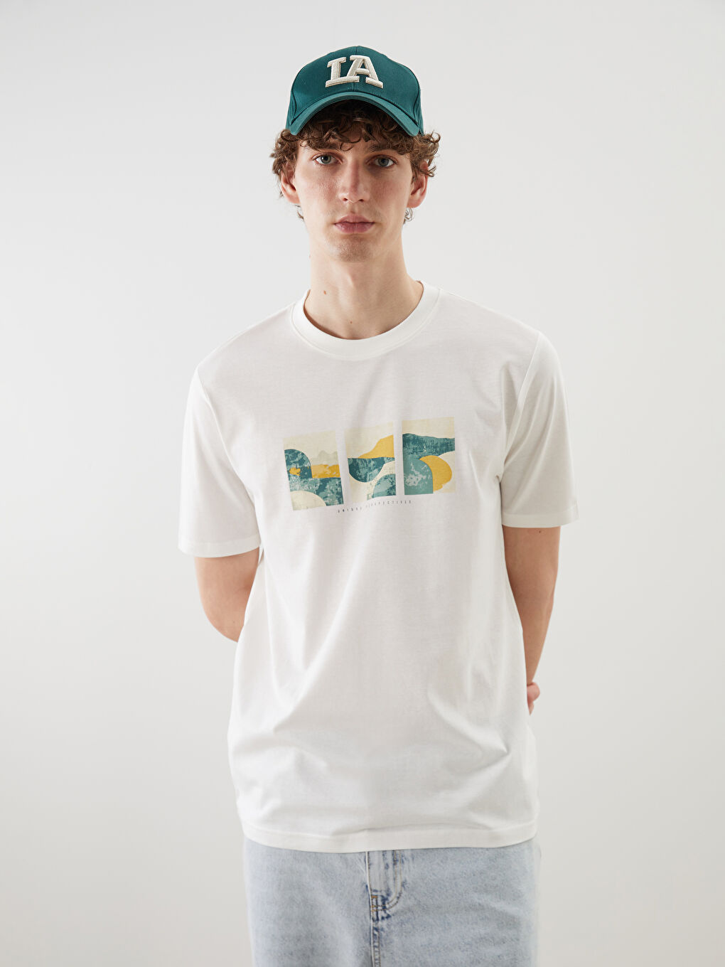 XSIDE Crew Neck Printed Jersey Men's T-Shirt -S5IY68Z8-R9J
