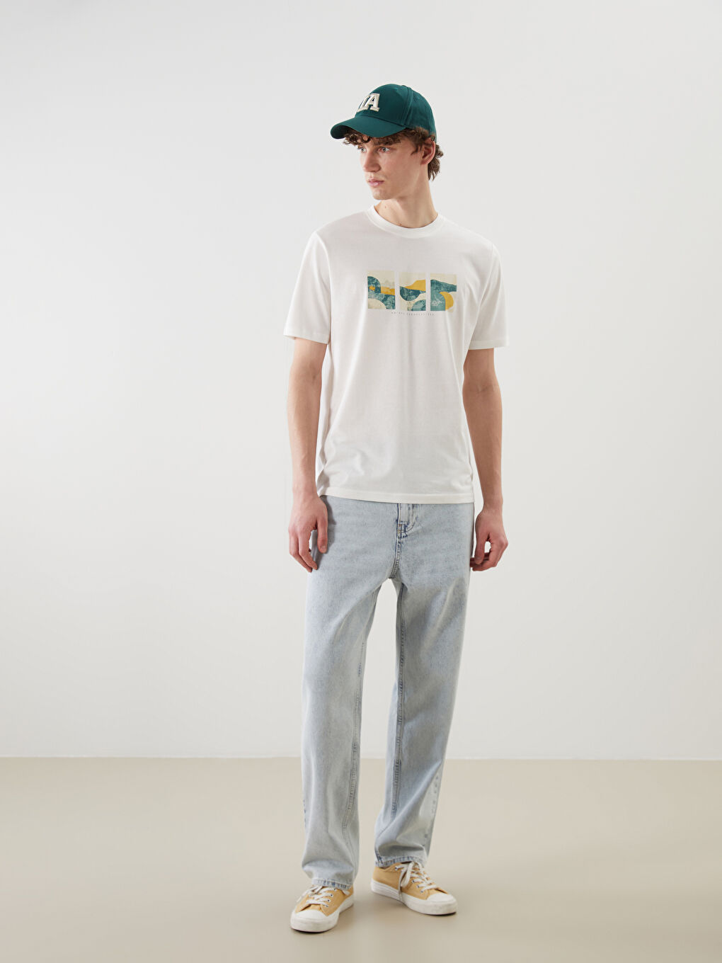 XSIDE Crew Neck Printed Jersey Men's T-Shirt -S5IY68Z8-R9J