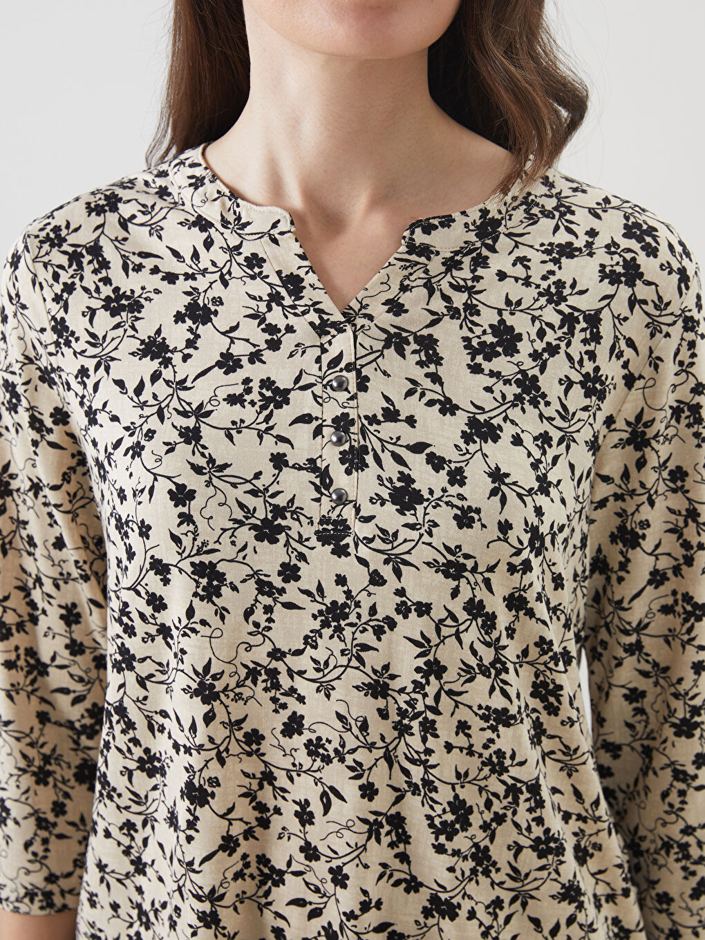 Notch Neck Floral Women's Blouse -S5IY69Z8-SWC