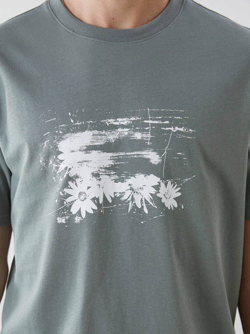XSIDE Crew Neck Printed Jersey Men's T-Shirt -S5IY73Z8-S0H