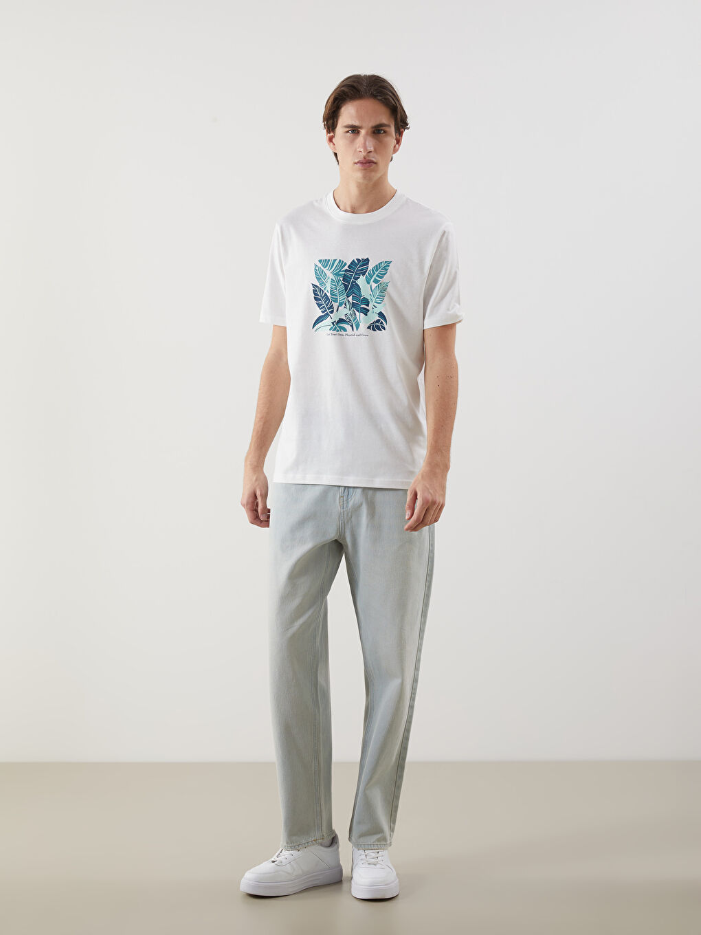 XSIDE Crew Neck Printed Jersey Men's T-Shirt -S5IY76Z8-R9J