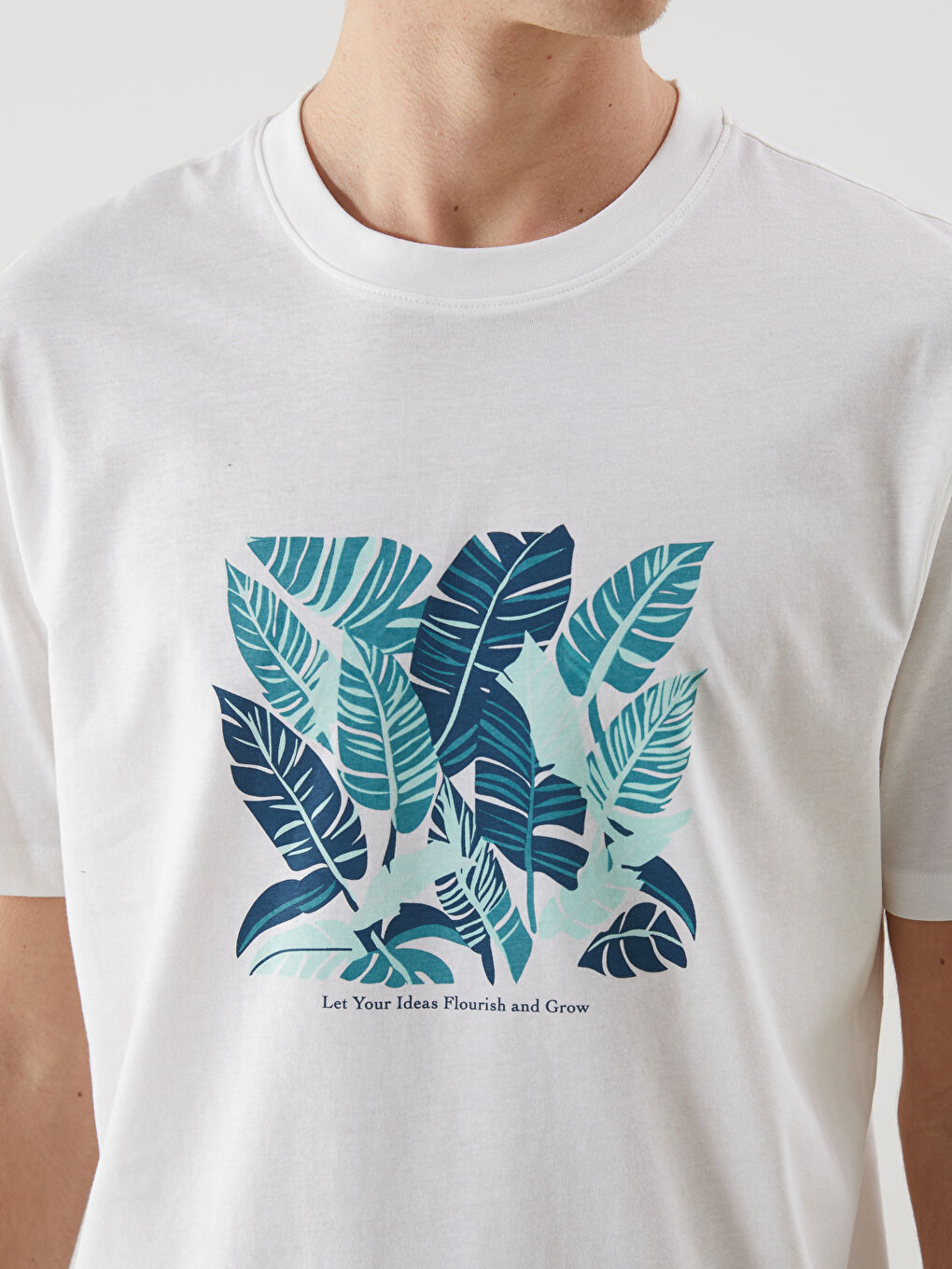 XSIDE Crew Neck Printed Jersey Men's T-Shirt -S5IY76Z8-R9J