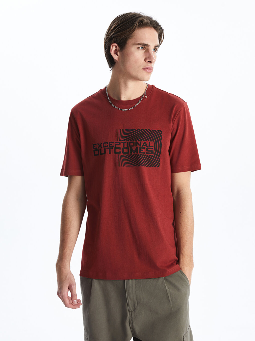 XSIDE Crew Neck Printed Jersey Men's T-Shirt -S5IY77Z8-S29