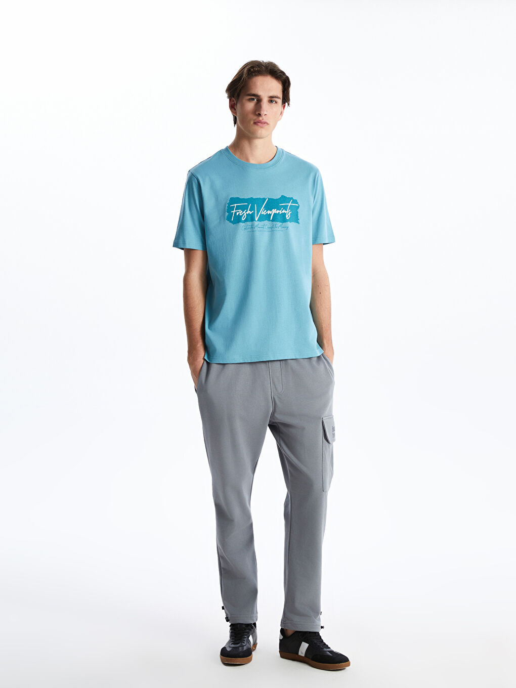 XSIDE Crew Neck Printed Jersey Men's T-Shirt -S5IY80Z8-P5P
