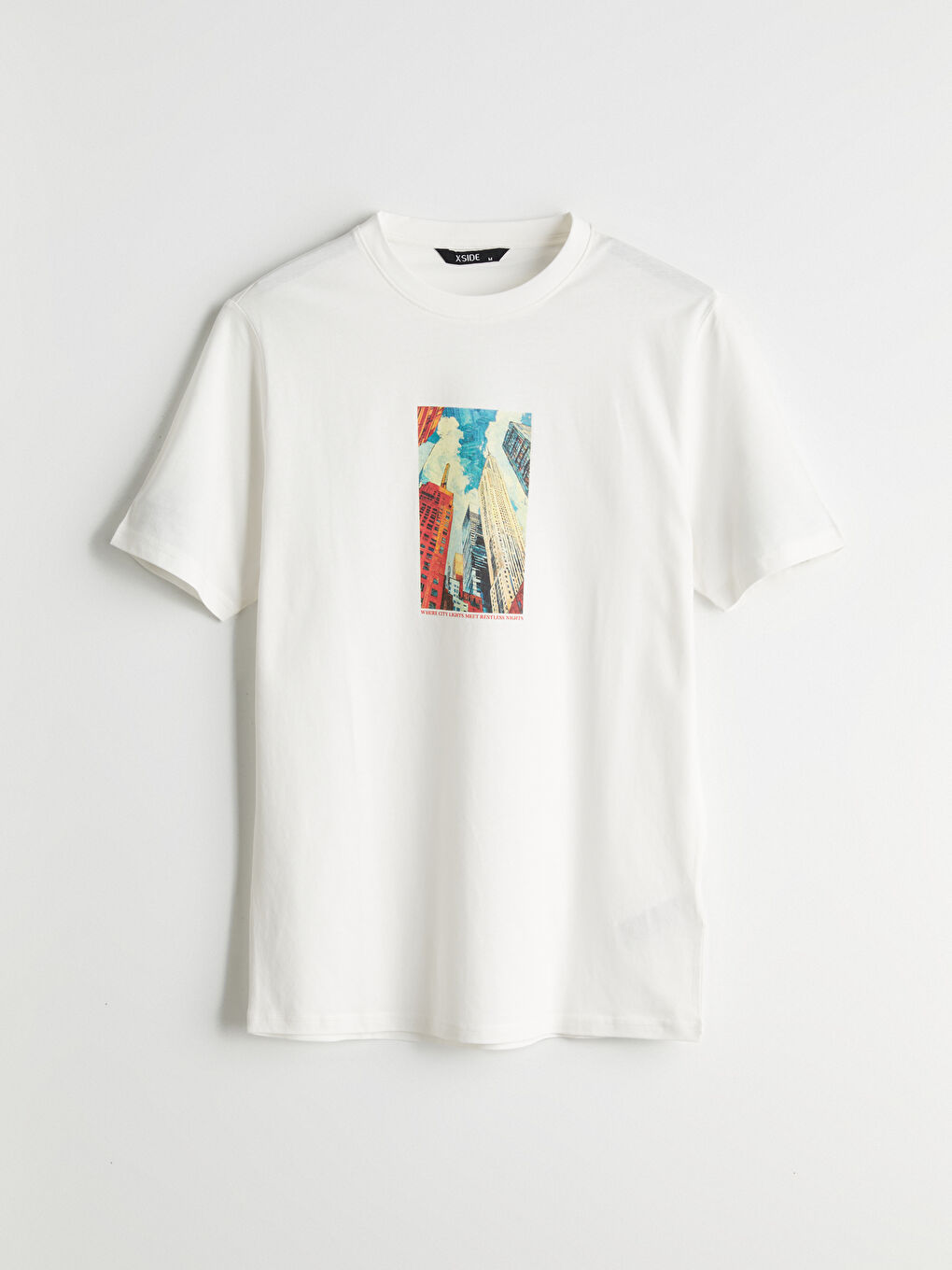 XSIDE Crew Neck Printed Jersey Men's T-Shirt -S5IY82Z8-EEW