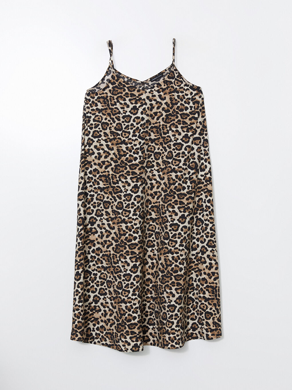 LCWAIKIKI Classic V-Neck Leopard Print Sleeveless Dress -S5J015Z8-LQY
