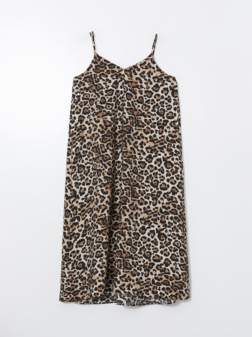 LCWAIKIKI Classic V-Neck Leopard Print Sleeveless Dress -S5J015Z8-LQY