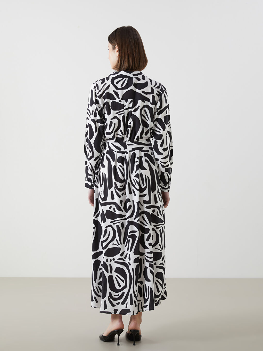 LCWAIKIKI Classic Patterned Shirt Dress -S5J016Z8-LQJ