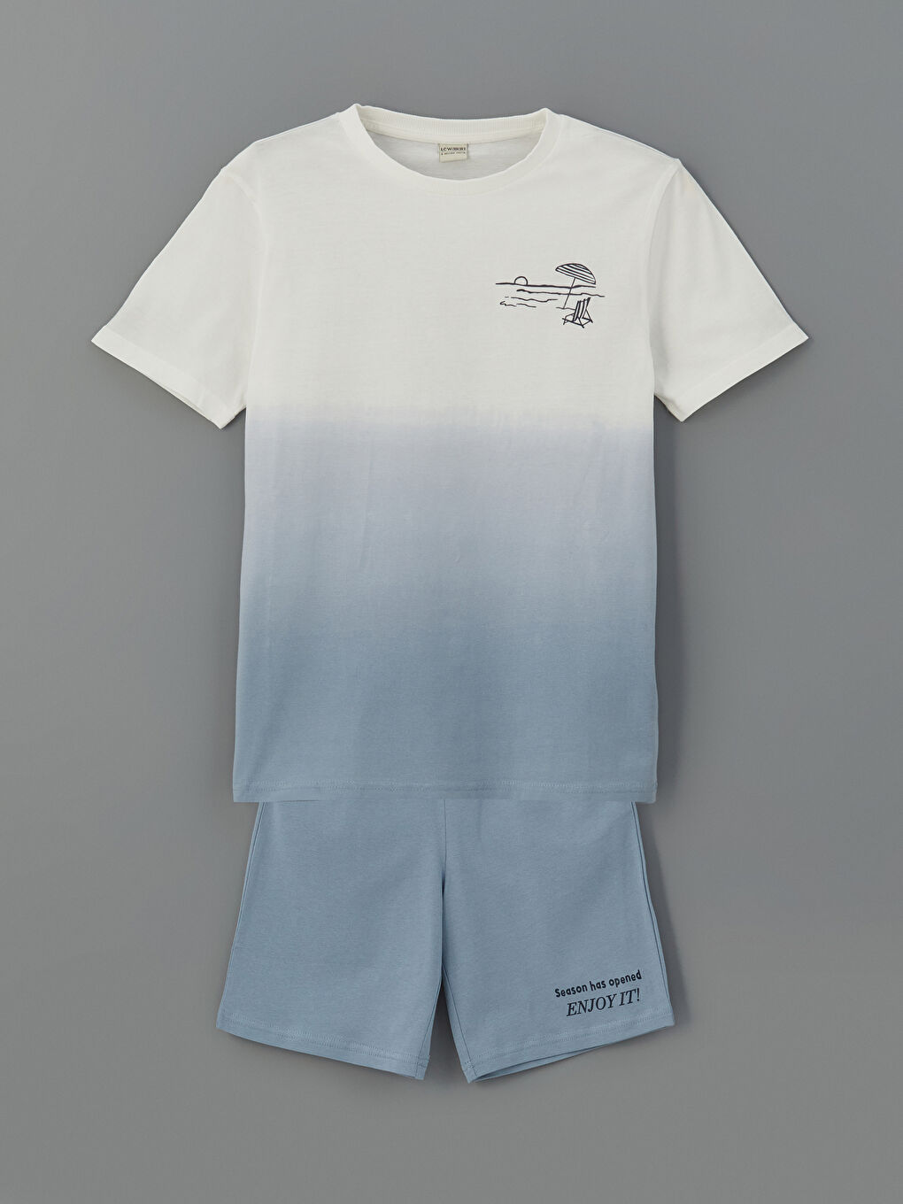 Crew Neck Boys' T-Shirt and Shorts -S5J018Z4-Y9B