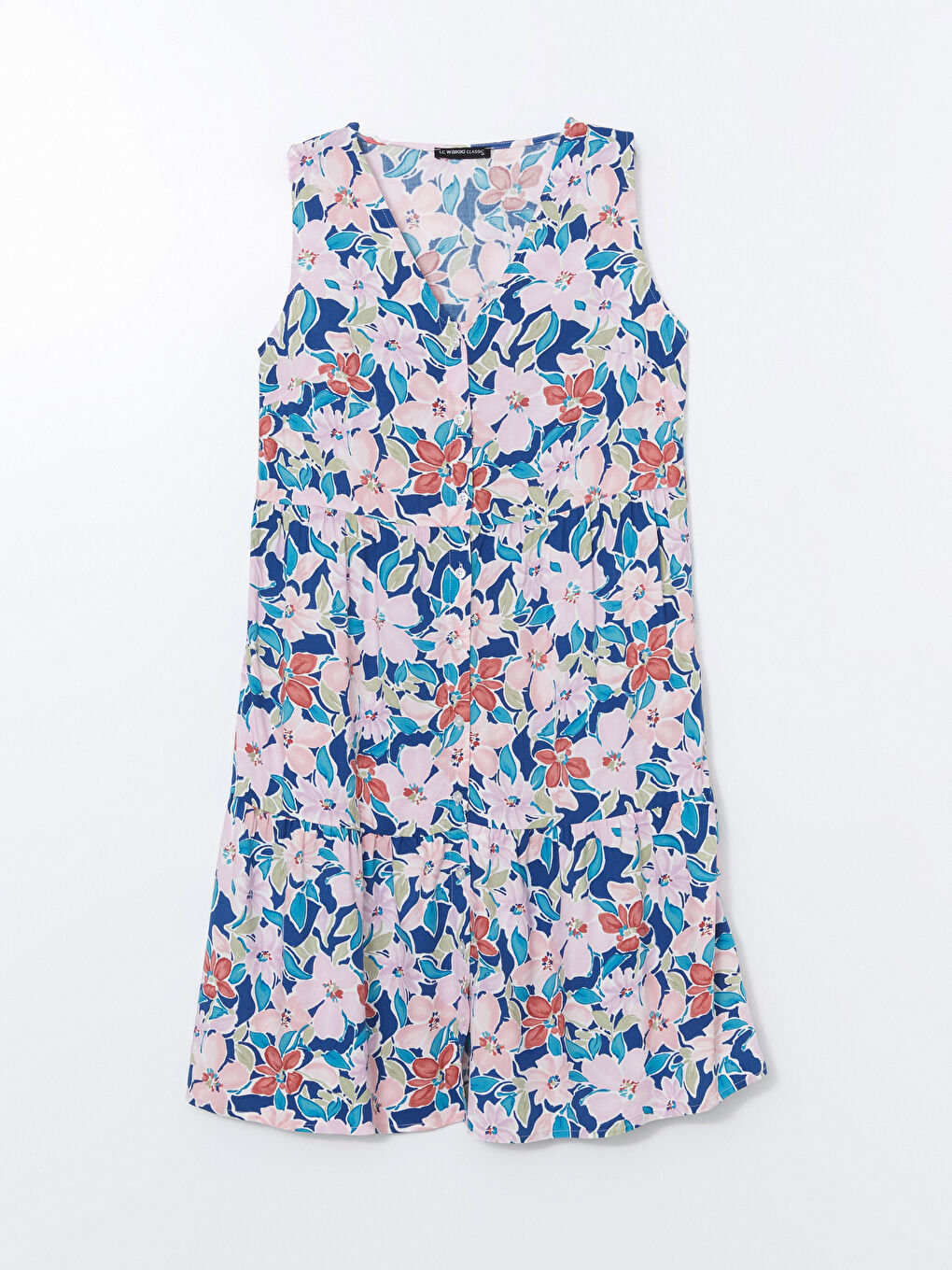 V-Neck Floral Dress -S5J019Z8-F9C