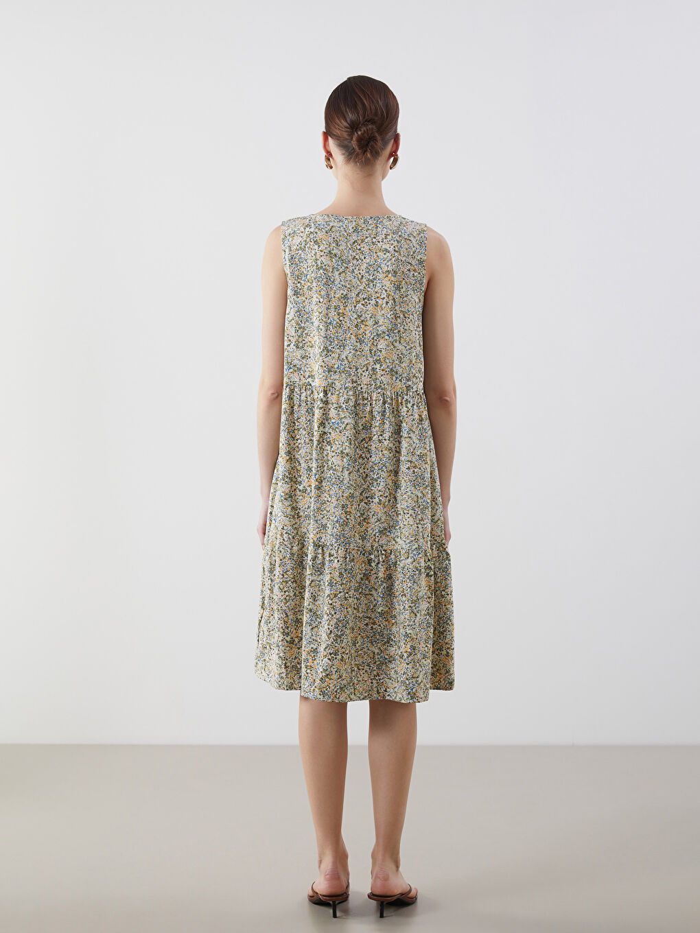 V-Neck Floral Dress -S5J019Z8-LRR