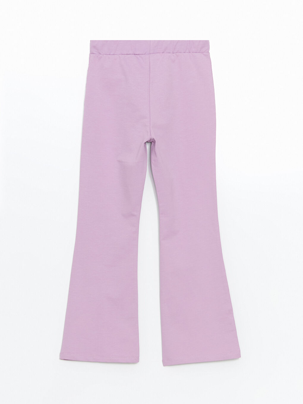 Lila Beli Lastikli İspanyol Paça Kız Çocuk Tayt-2