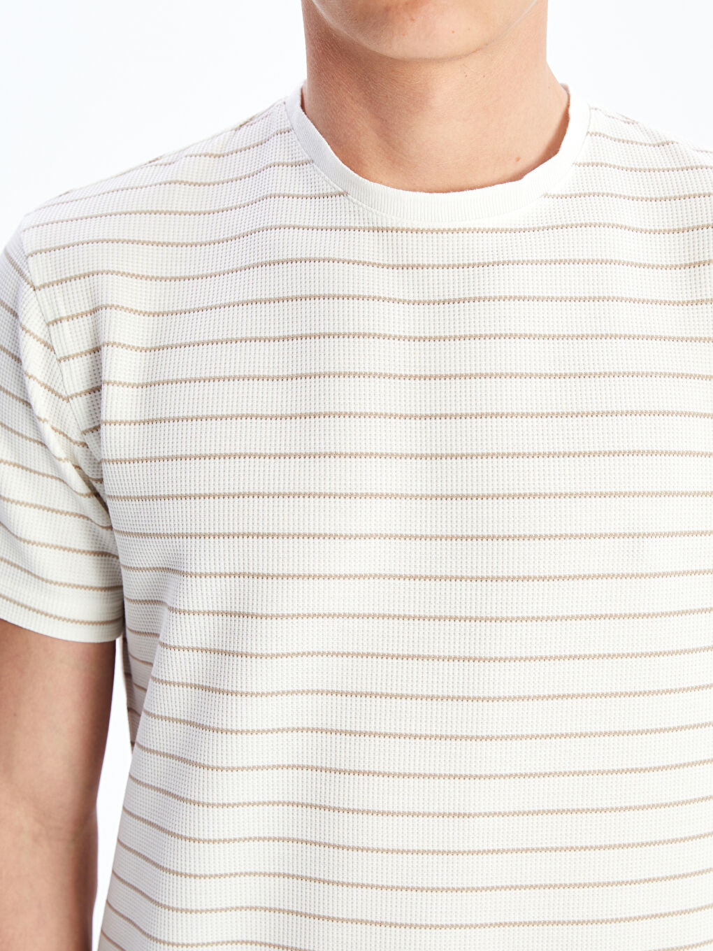 LC WAIKIKI Crew Neck Short Sleeve Striped Men's T-Shirt -S5J034Z8-LE8