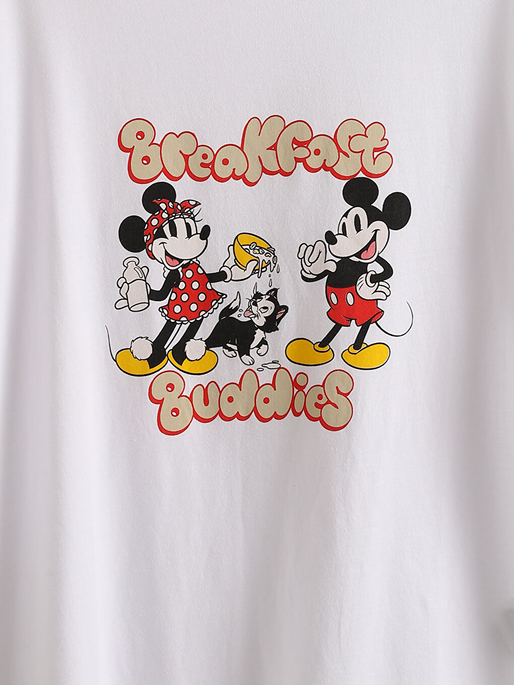 Crew Neck Mickey Mouse Printed Women's T-Shirt -S5J067Z8-Q6K