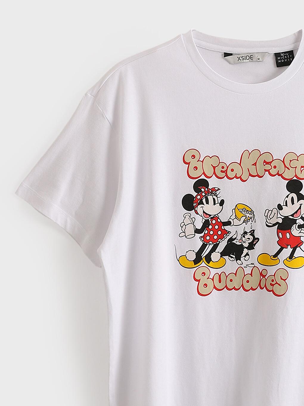 Crew Neck Mickey Mouse Printed Women's T-Shirt -S5J067Z8-Q6K