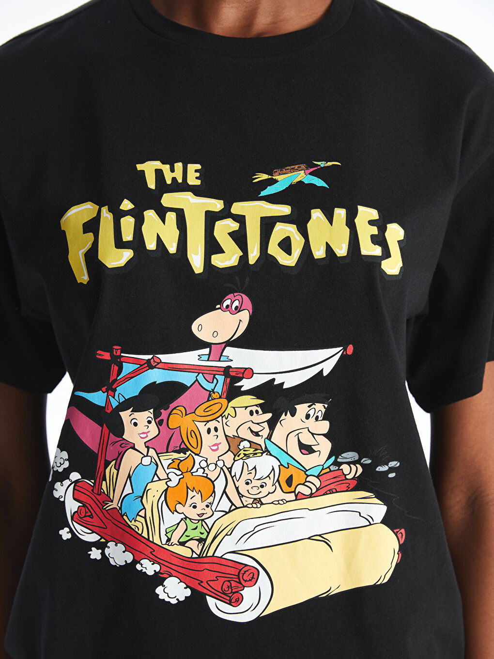 Crew Neck The Flintstones Printed Women's T-Shirt -S5J070Z8-CVL