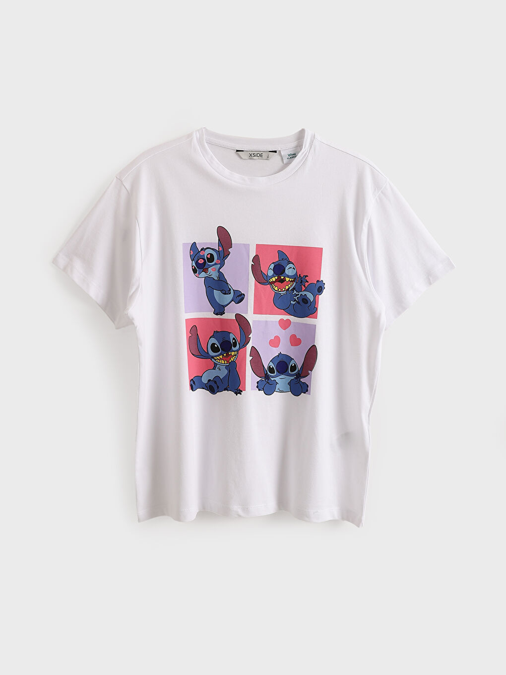 Crew Neck Lilo & Stitch Printed Women's T-Shirt -S5J071Z8-Q6K