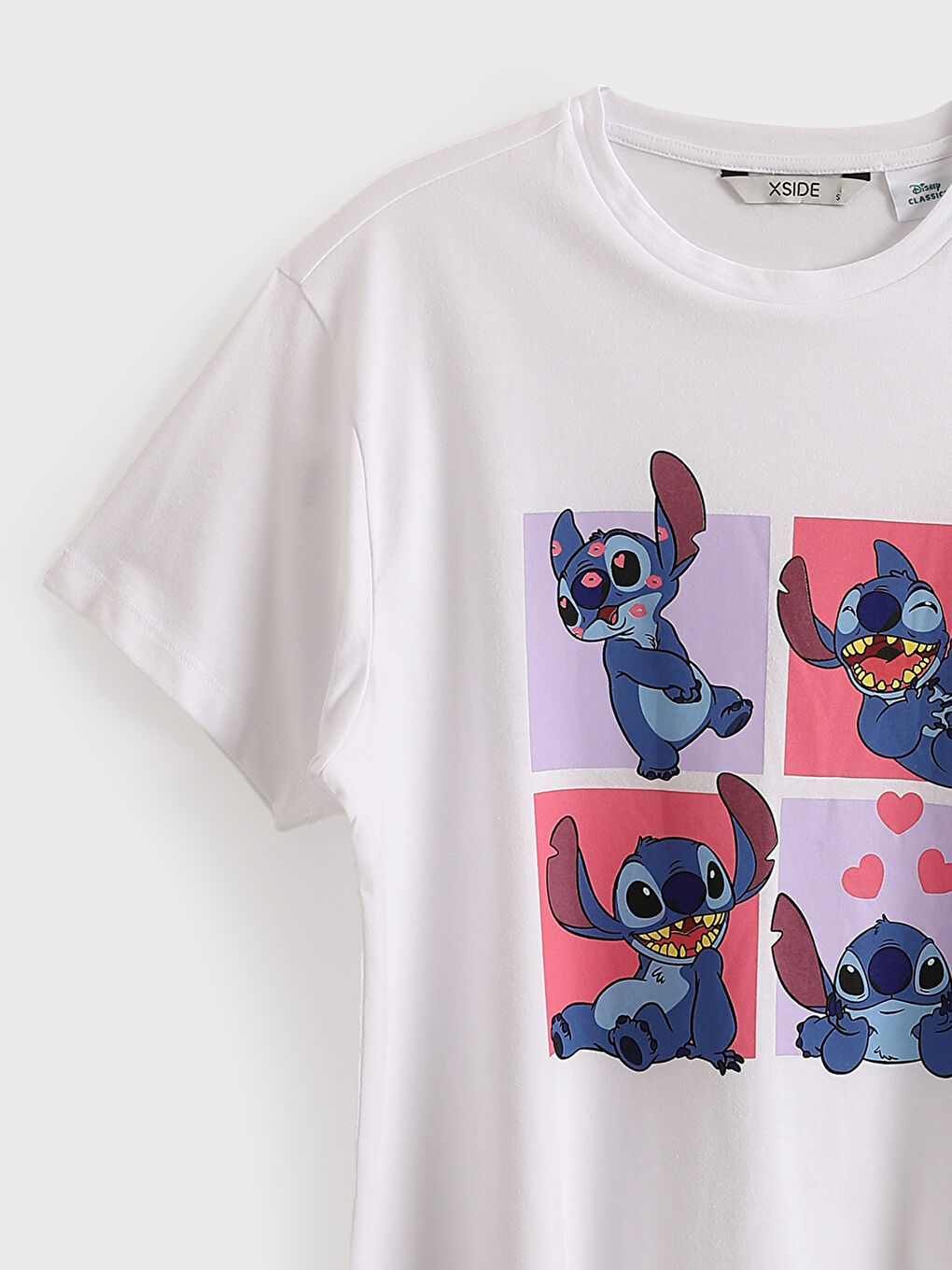 Crew Neck Lilo & Stitch Printed Women's T-Shirt -S5J071Z8-Q6K