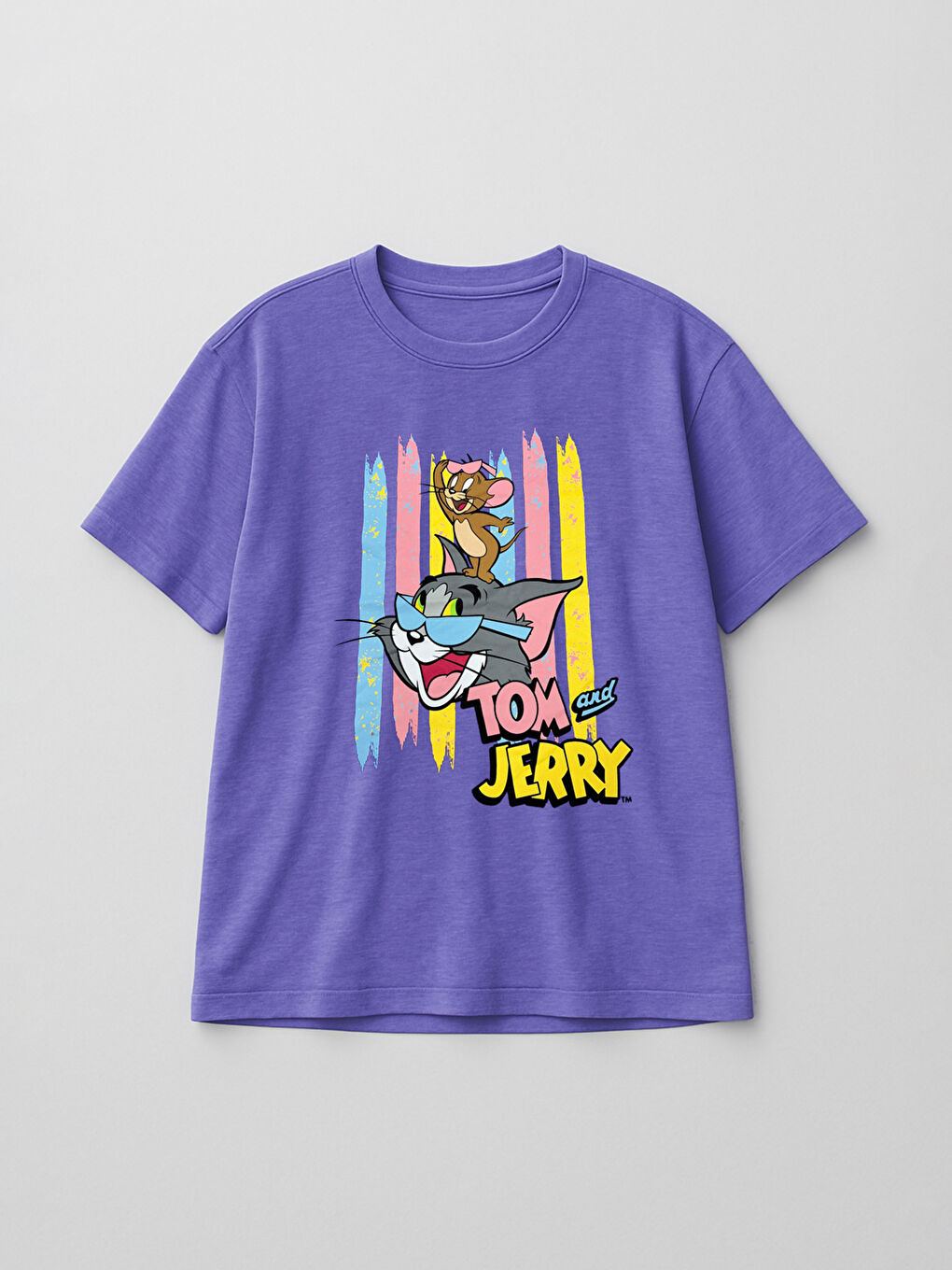 Crew Neck Tom & Jerry Printed Women's T-Shirt -S5J072Z8-H3P