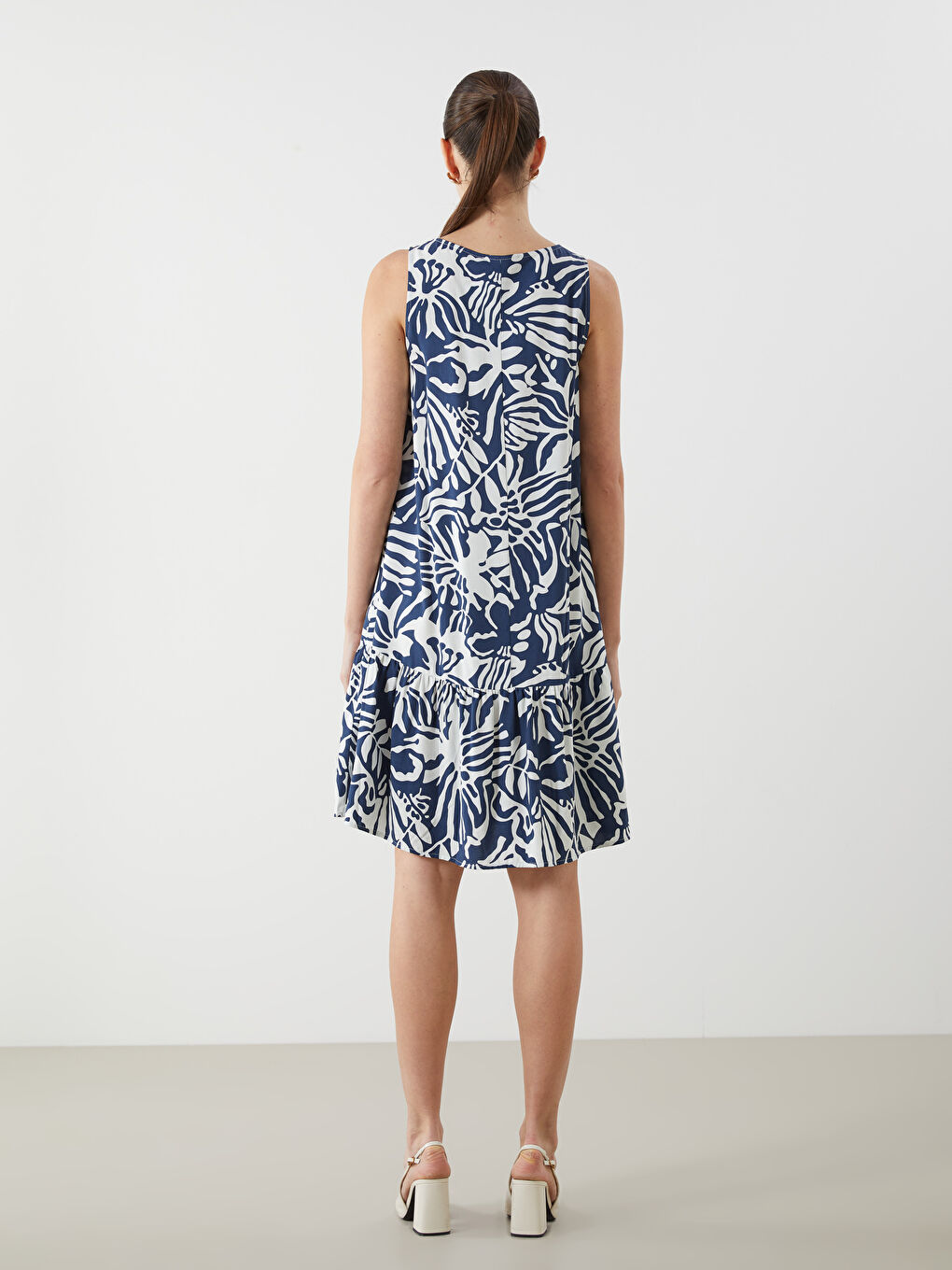 LCWAIKIKI Classic Crew Neck Floral Women's Dress -S5J079Z8-LSJ