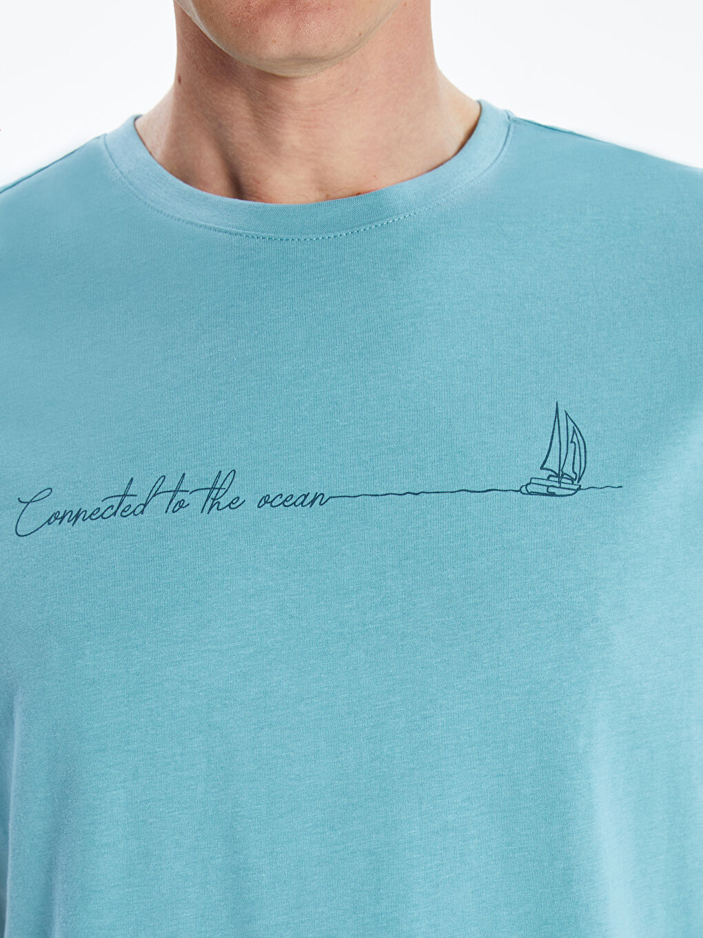 LCWAIKIKI Classic Crew Neck Printed Jersey Men's T-Shirt -S5J092Z8-P5P