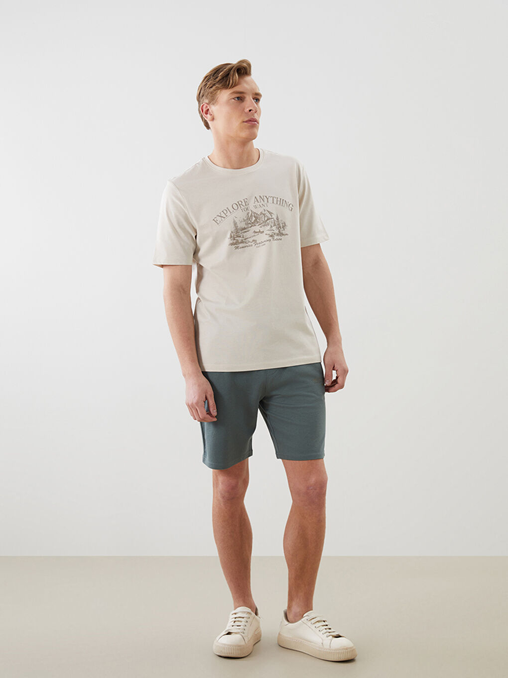 LC Waikiki Crew Neck Printed Jersey Men's T-Shirt -S5J096Z8-FZJ