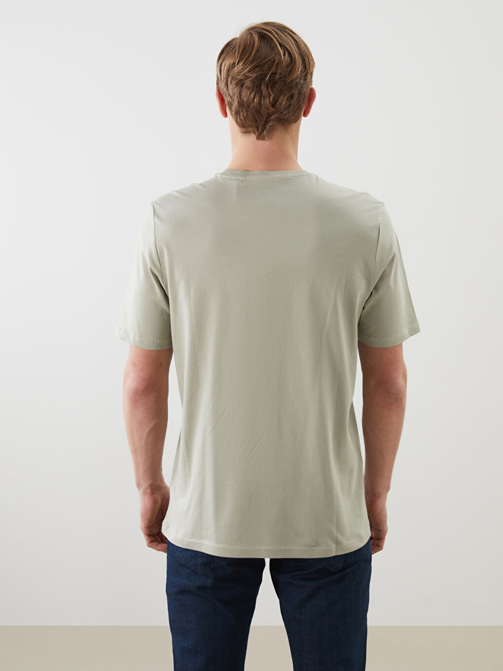 LC Waikiki Crew Neck Printed Jersey Men's T-Shirt -S5J096Z8-Y0W