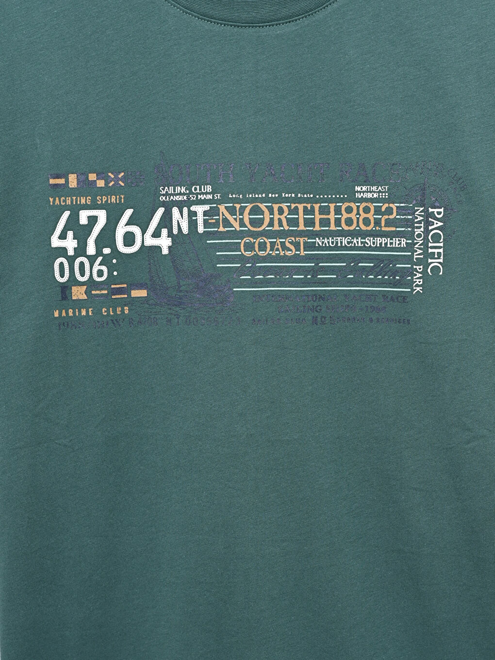 SOUTHBLUE Crew Neck Printed Jersey Men's T-Shirt -S5J097Z8-SXM