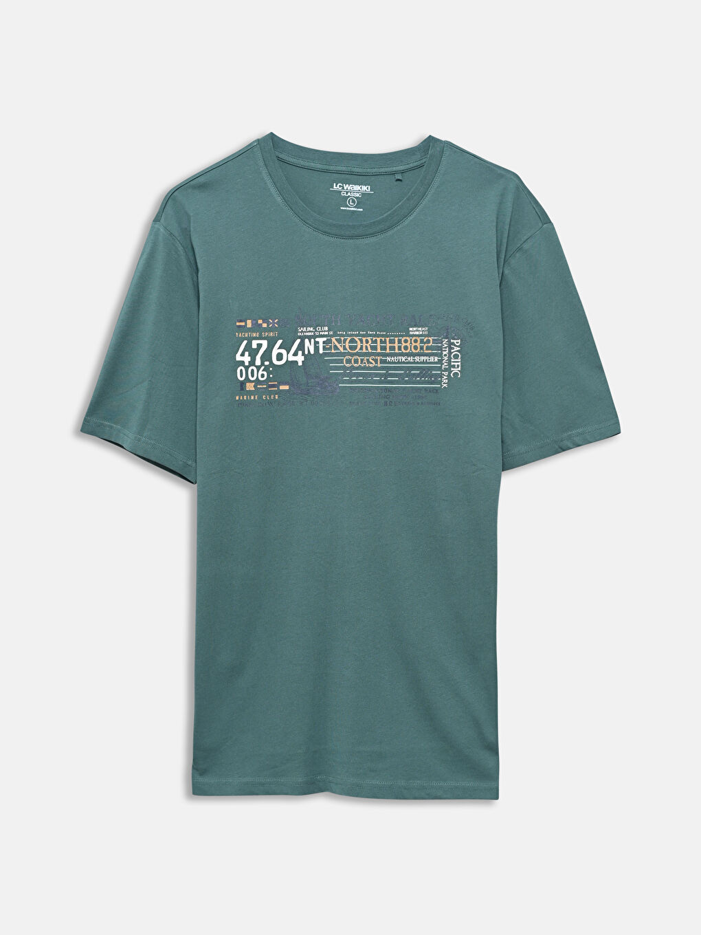 SOUTHBLUE Crew Neck Printed Jersey Men's T-Shirt -S5J097Z8-SXM