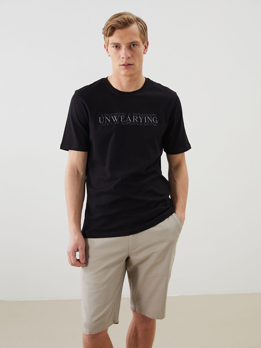 LCWAIKIKI Classic Crew Neck Printed Jersey Men's T-Shirt -S5J104Z8-CVL