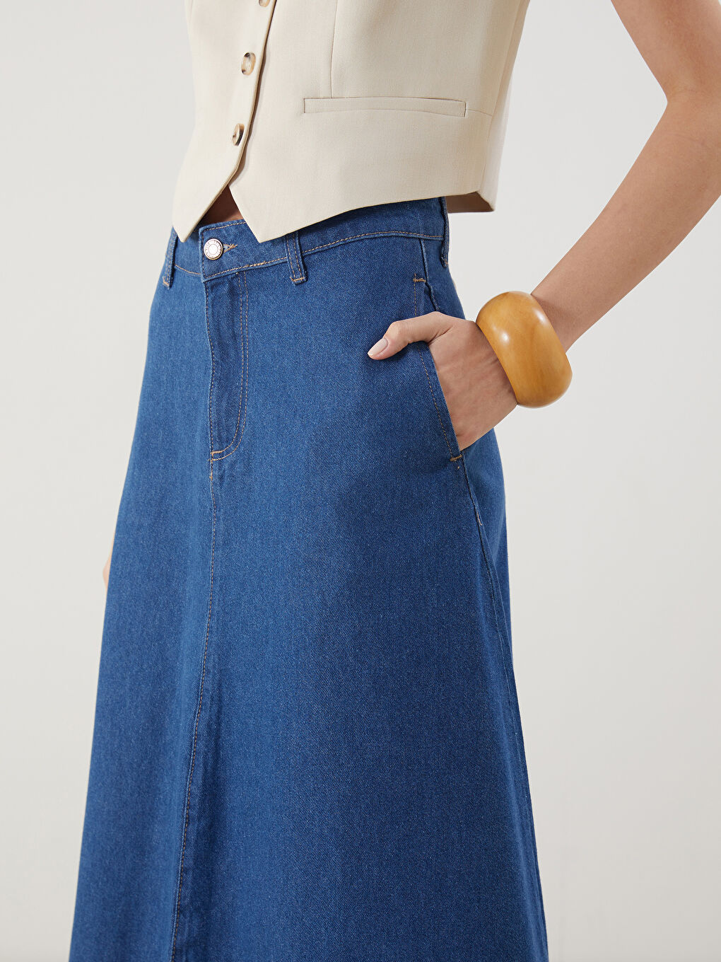 Standard Fit Women's Jean Skirt -S5J125Z8-507