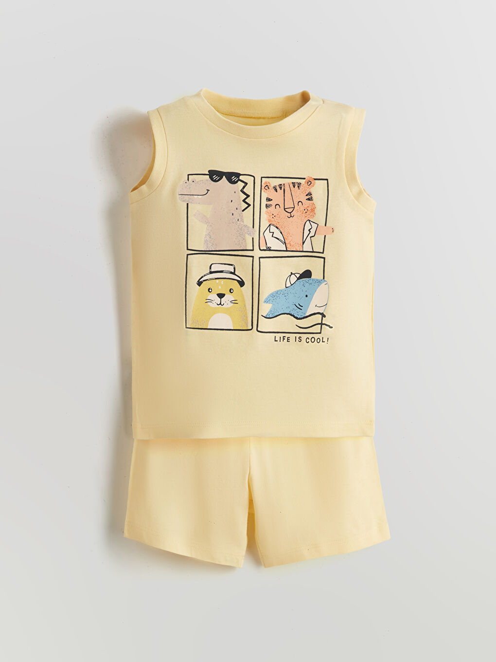 LCW baby Printed Baby Boys' Tank Top and Shorts 2 Pack -S5J128Z1-YMR