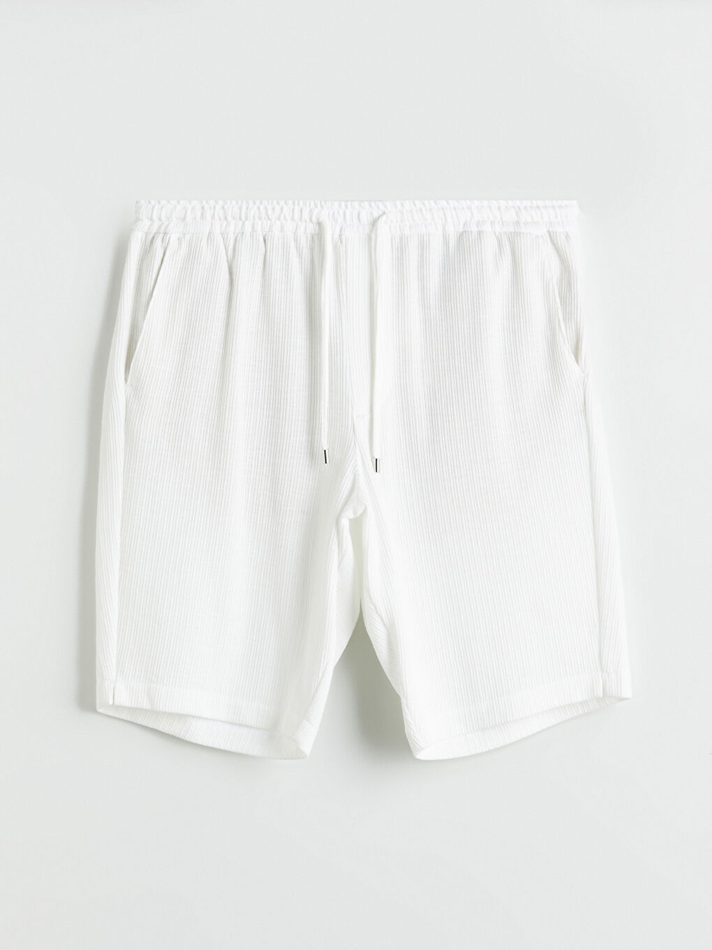 Ekru Standart Kalıp Erkek Şort-4