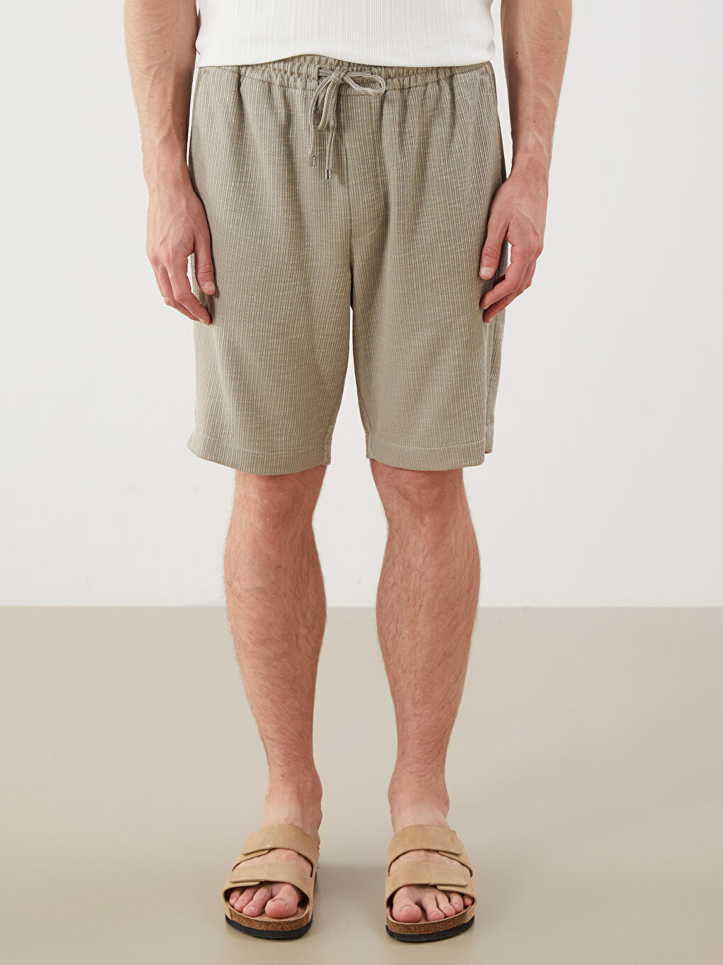 Yeşil Standart Kalıp Erkek Şort-1