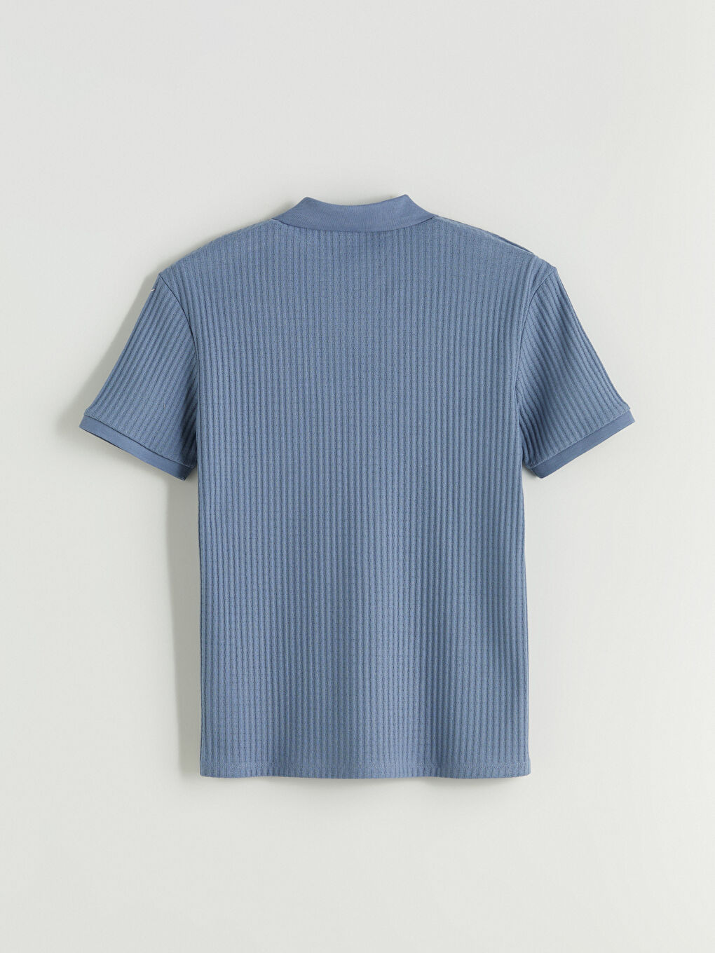 İndigo Polo Yaka Erkek Tişört-5