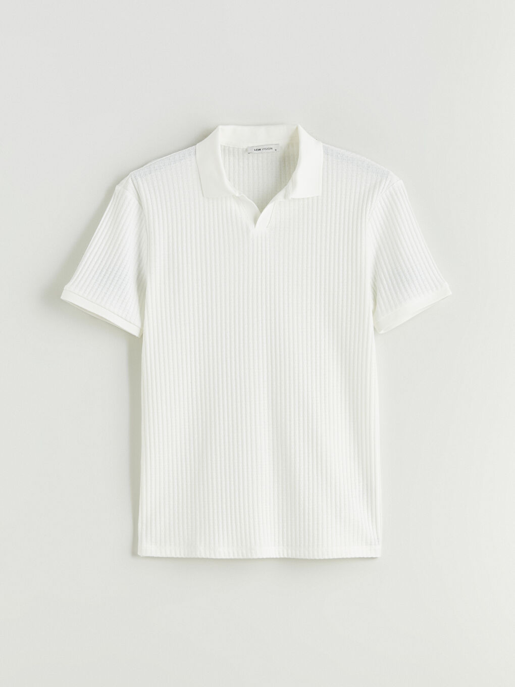 Ekru Polo Yaka Erkek Tişört-4