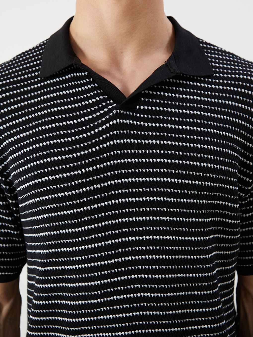 LCW Vision Polo Neck Striped Men's T-Shirt -S5J163Z8-CVL
