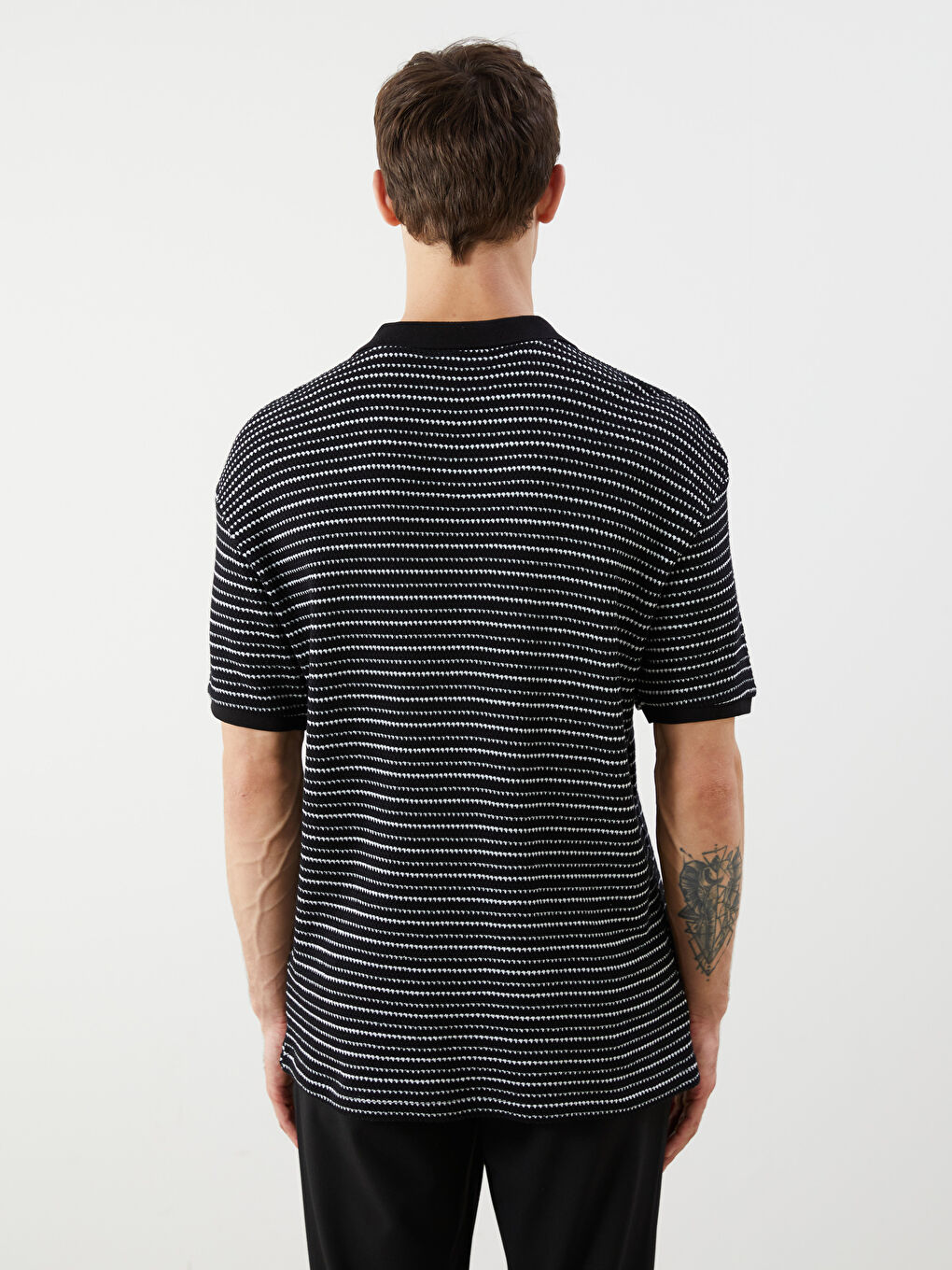 LCW Vision Polo Neck Striped Men's T-Shirt -S5J163Z8-CVL