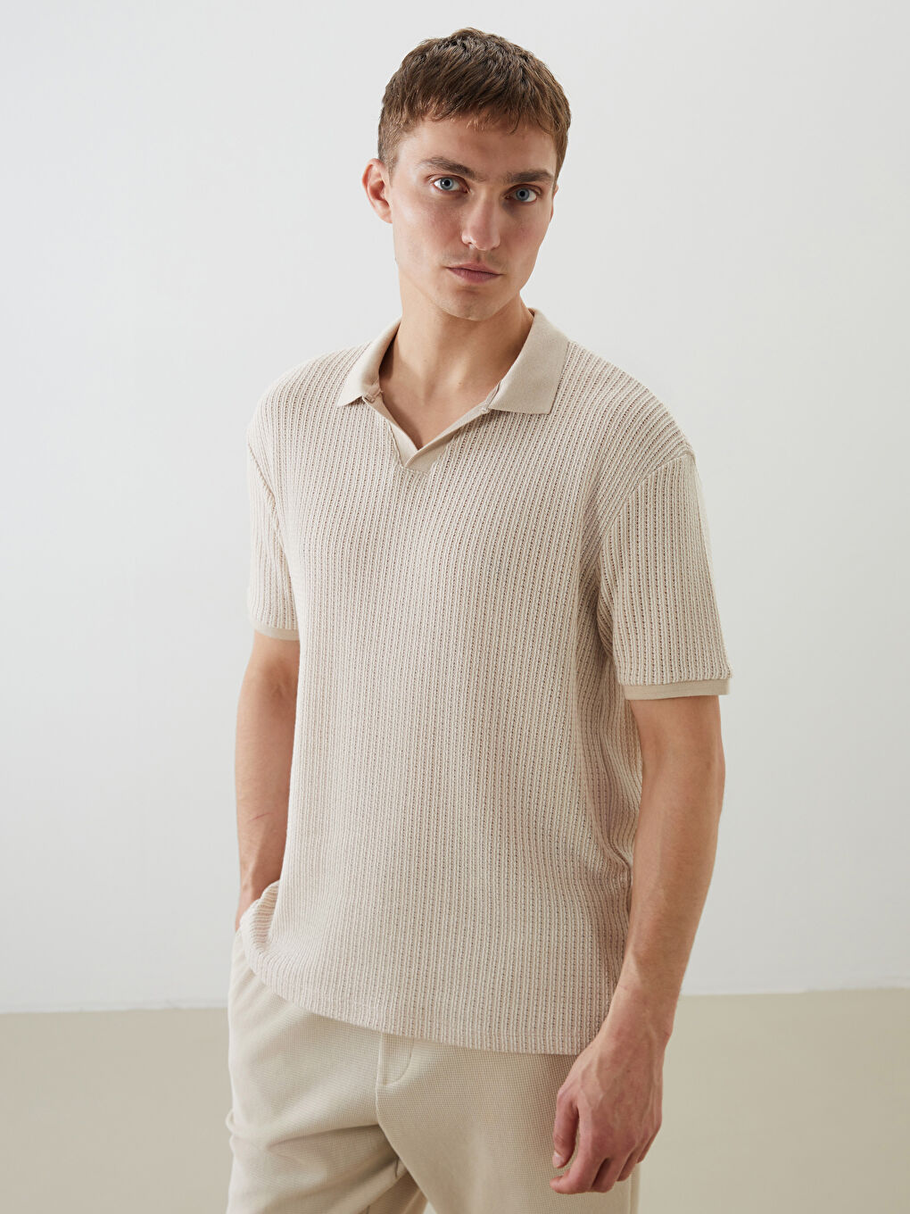 LCW Vision Men's Polo Neck T-Shirt -S5J164Z8-HZZ