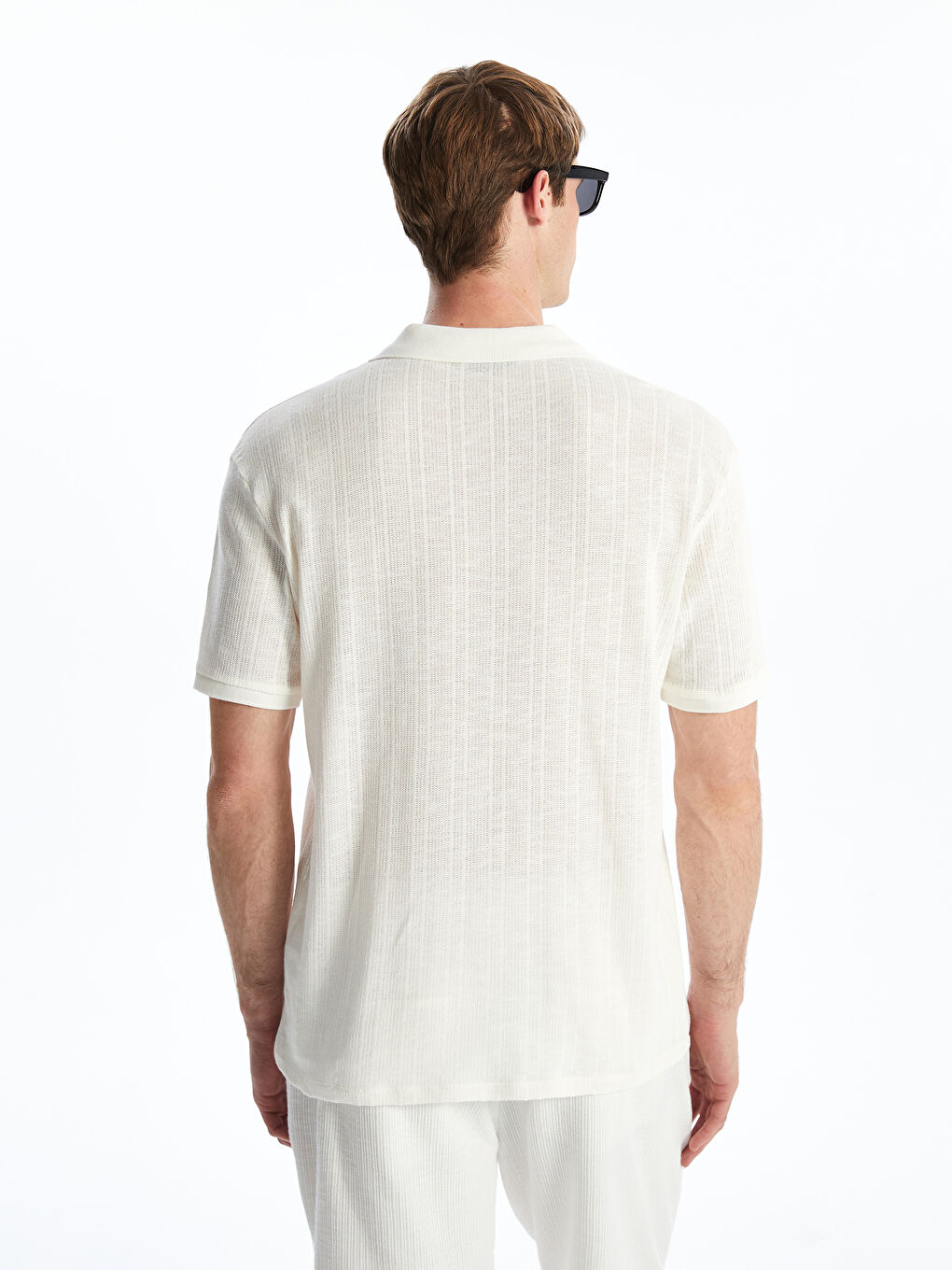 Bej Polo Yaka Erkek Tişört-3