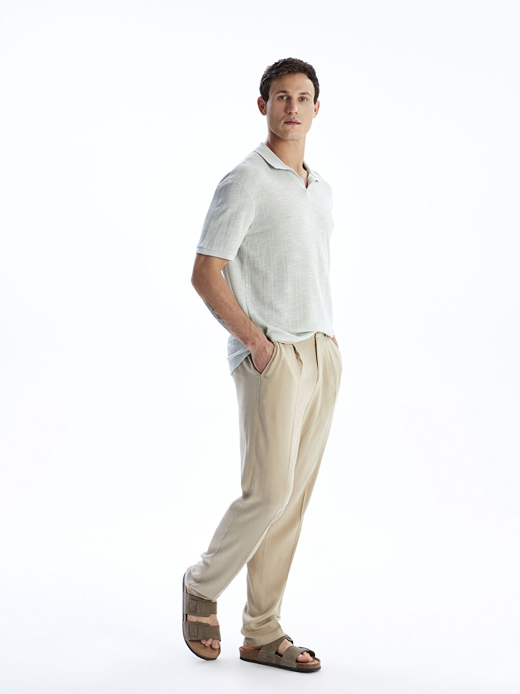 LCW Vision Men's Polo Neck T-Shirt -S5J166Z8-KG6