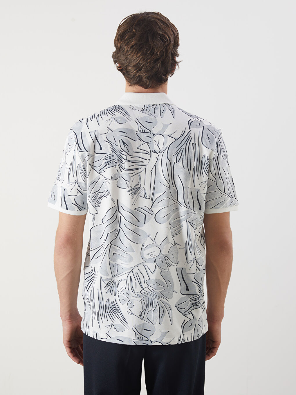 Polo Neck Printed Men's T-Shirt-3