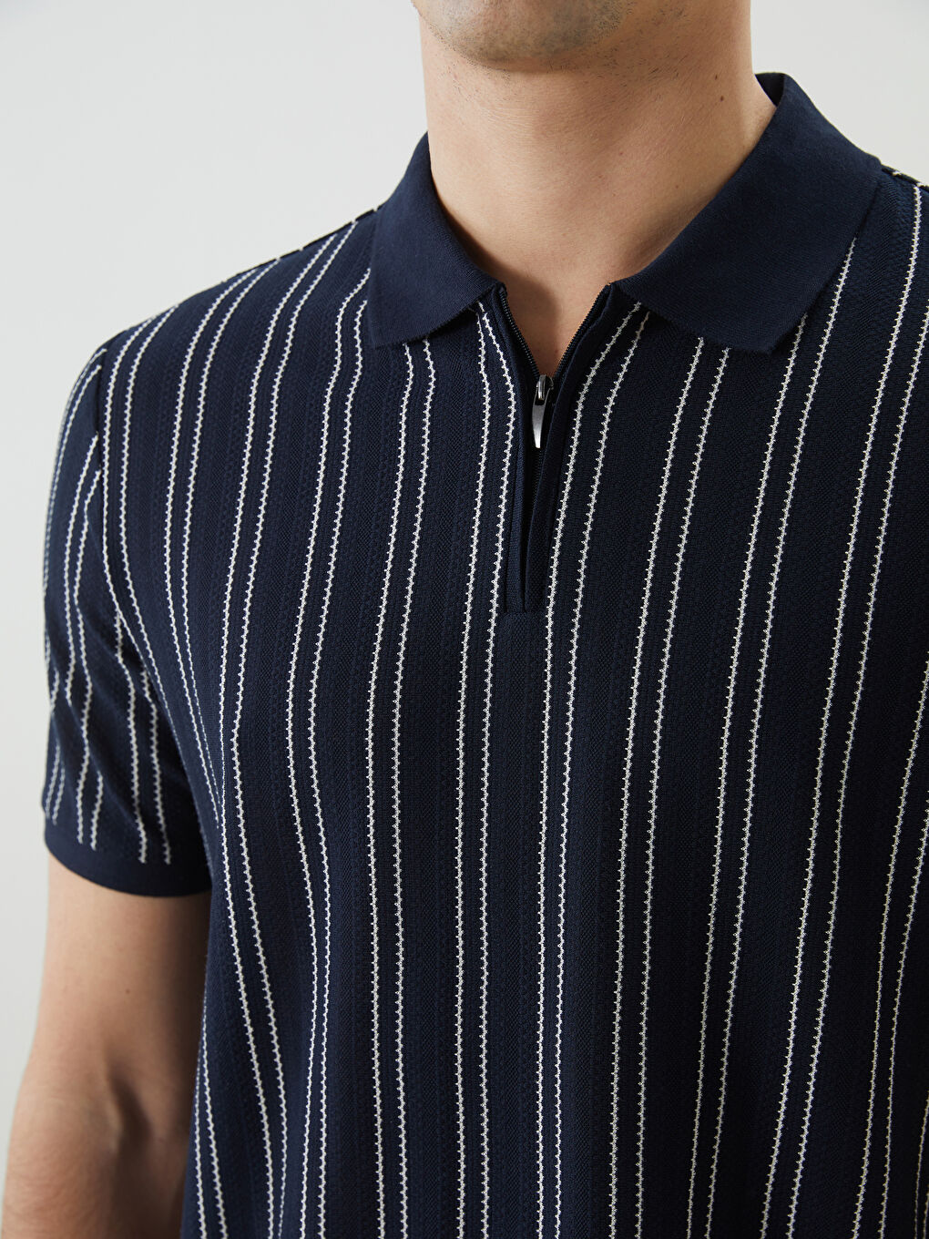 LC Waikiki Polo Neck Striped Men's T-Shirt -S5J170Z8-RFH