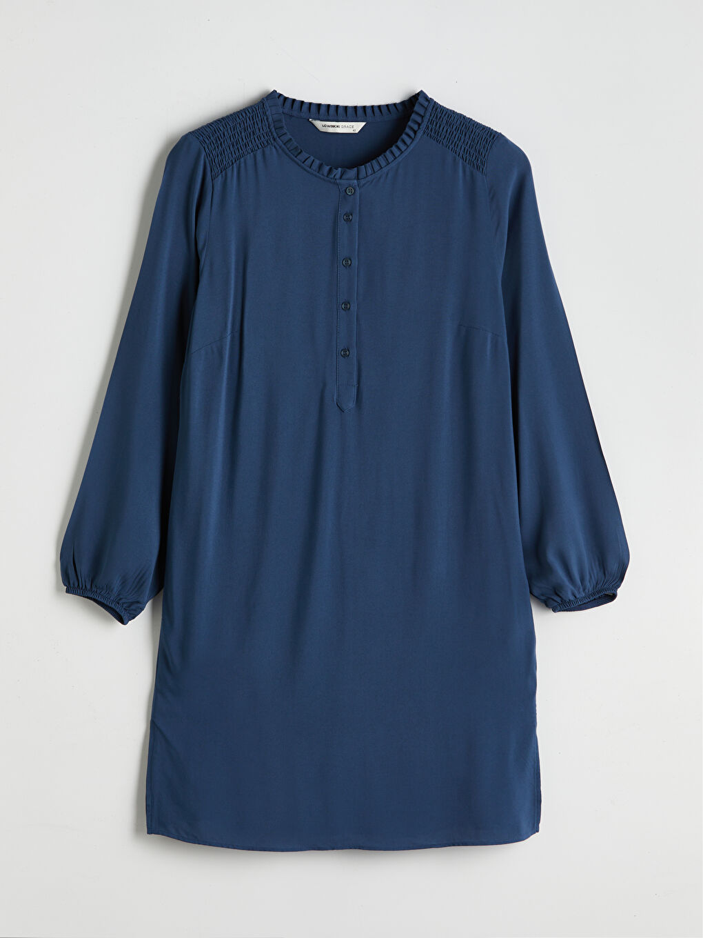 LCW Grace Indigo Bisiklet Yaka Kadın Tunik