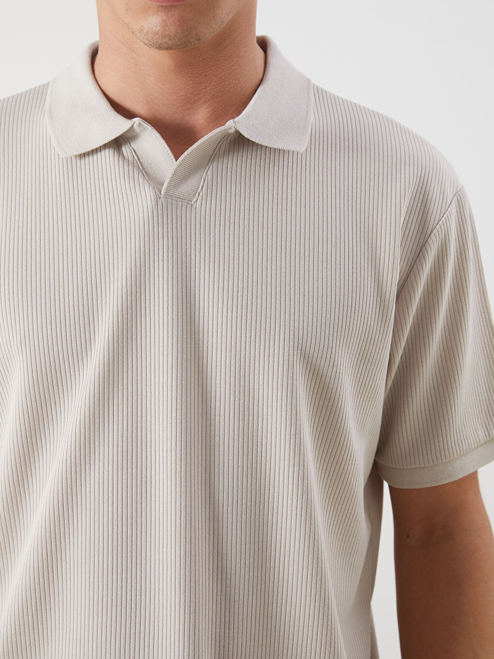 LCW Vision Polo Neck Short Sleeve Men's T-Shirt -S5J242Z8-FXP