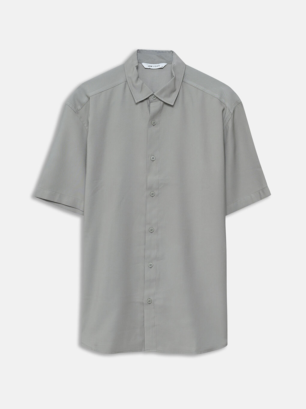 LCW Vision Regular Fit Kısa Kollu Erkek Dokulu Gömlek -S5J250Z8-DYG