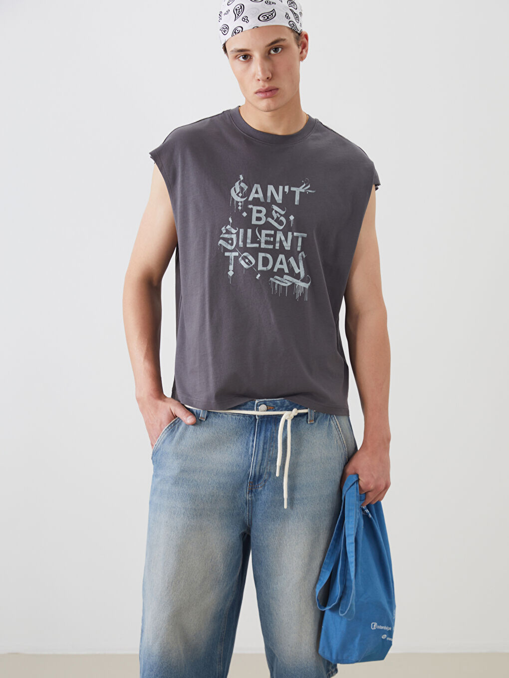 Crew Neck Printed Jersey Men's T-Shirt -S5J251Z8-EXQ